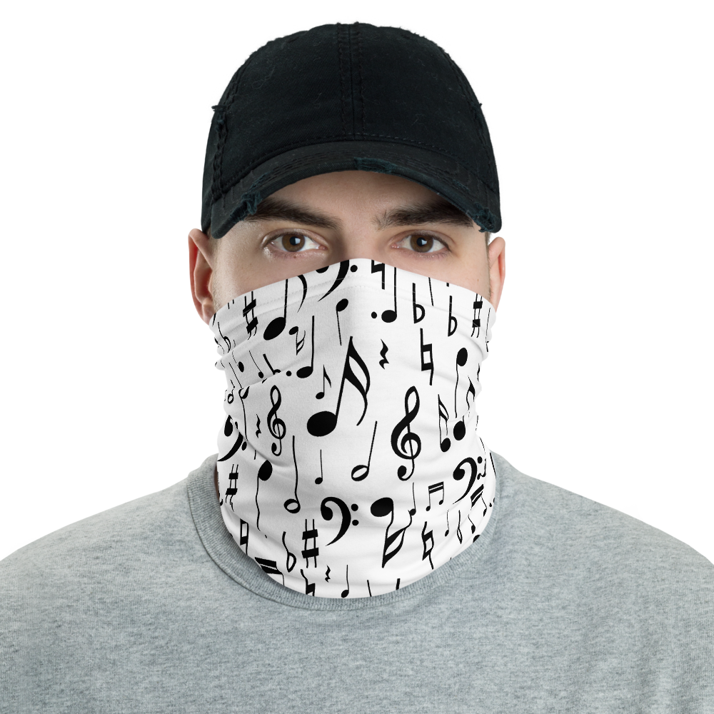 Download Music Notes Neck Gaiter, Music Notes Melody Bandana Head ...